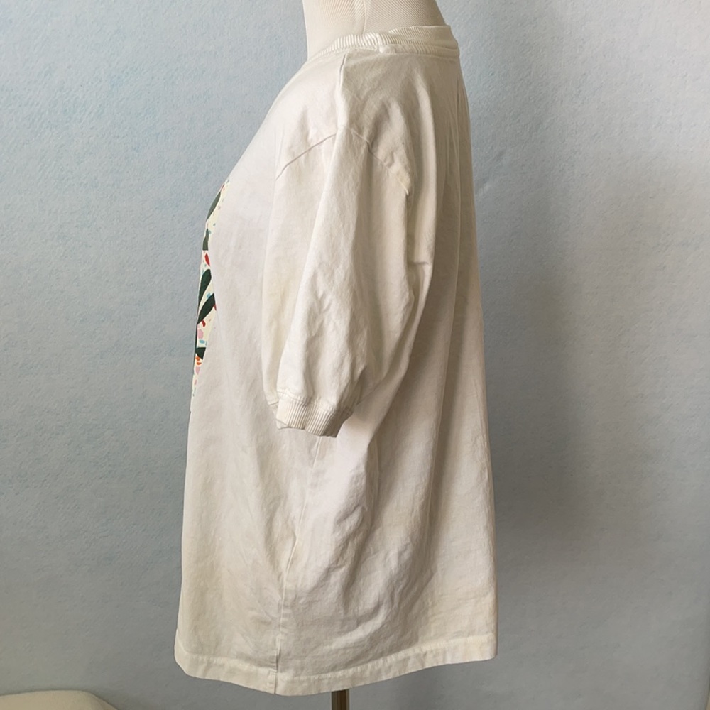 Bijou Karman Pale Yellow/White Tie Dye Graphic Tee - Picture 7 of 9